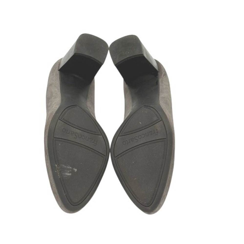 Franco Sarto Gray Suede Block Heel Pump Grannycore Dark Academia - Picture 7 of 9